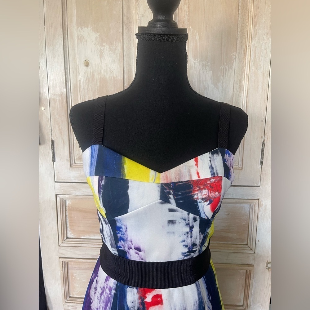 Milly Multicolor Splatter Pencil Dress Size 2 - Picture 2 of 9